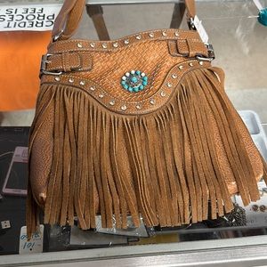 Leather Fringe Purse- conceal carry